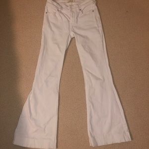 white free people flared jeans